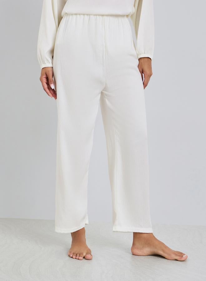 Styli Solid Relaxed Fit Top and Pyjama Set - Image 4